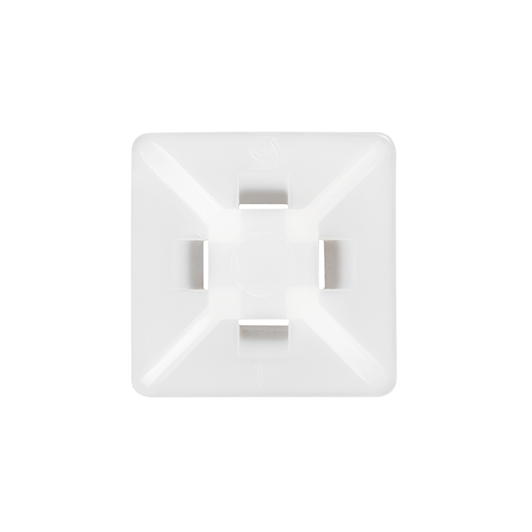 White Cable Tie Adhesive Mount